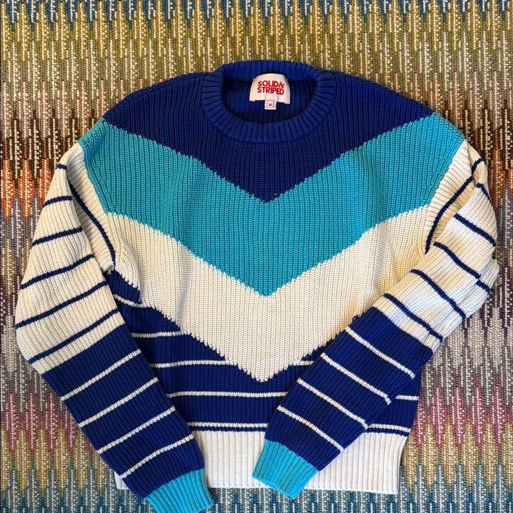 Solid & Striped size M! Blue Chevron Sweater